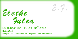eletke fulea business card